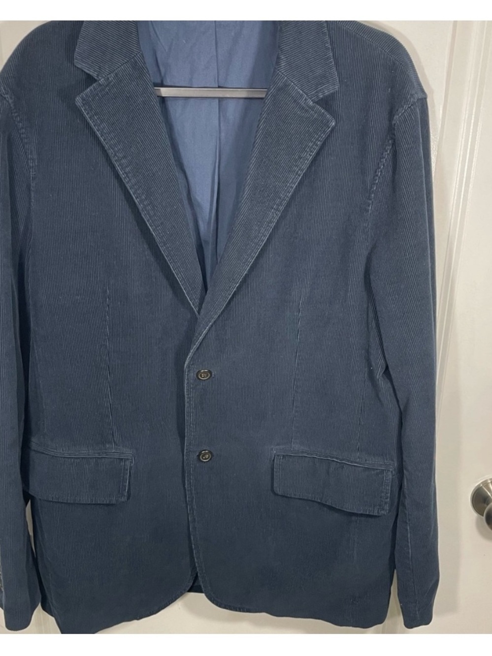 J. Crew Men's Navy Blue Corduroy Blazer Size Large